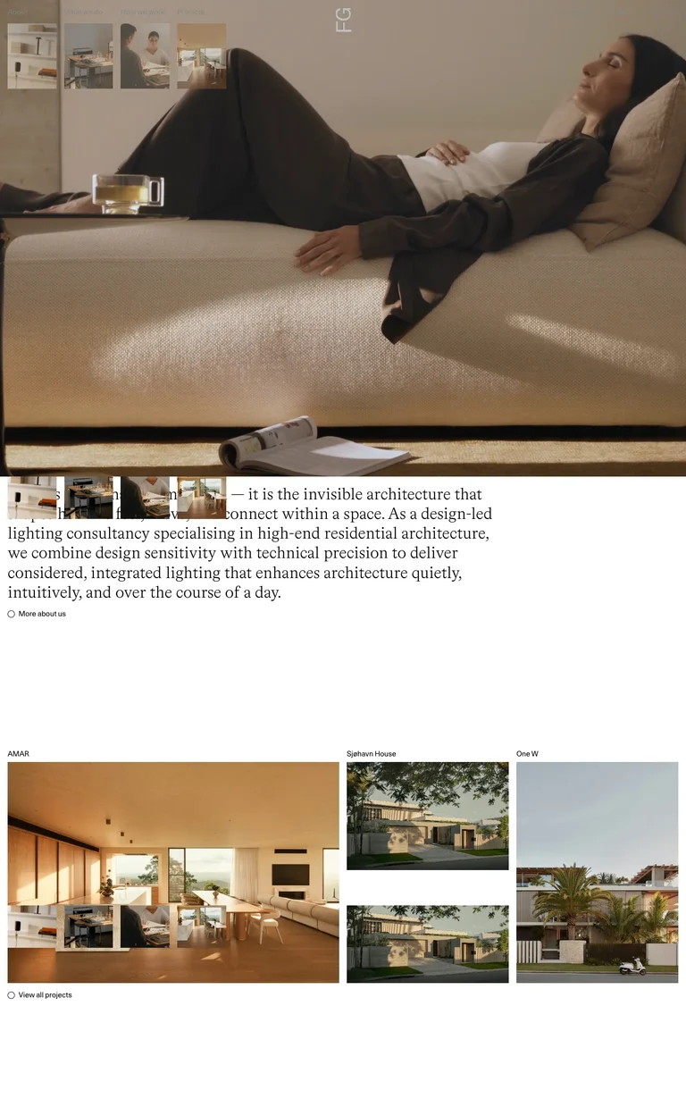 Focal Glow website design reference
