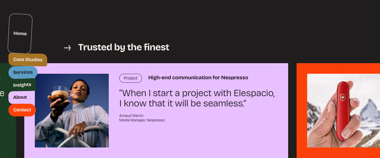 Trusted by the finest features section from Elespacio