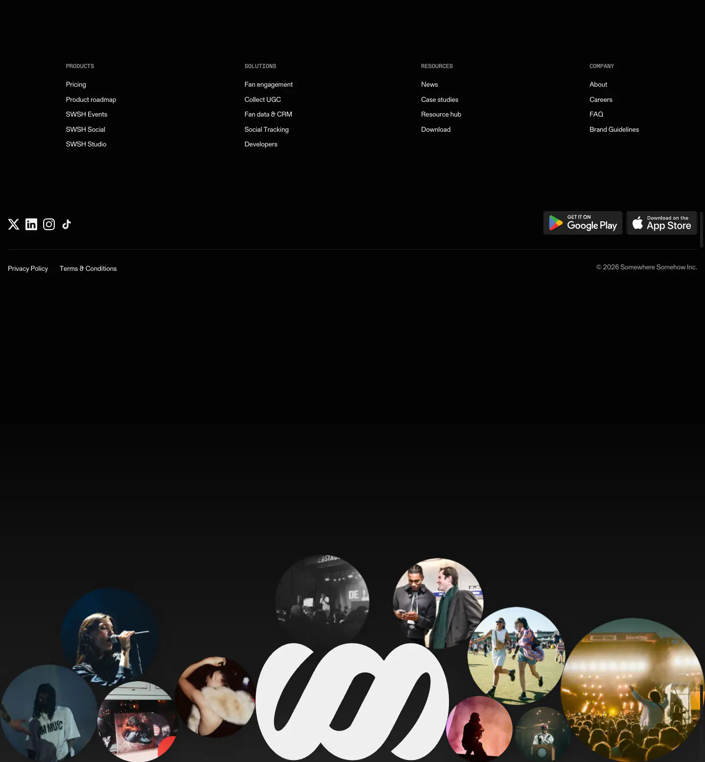 SWSH Footer Footer section from SWSH