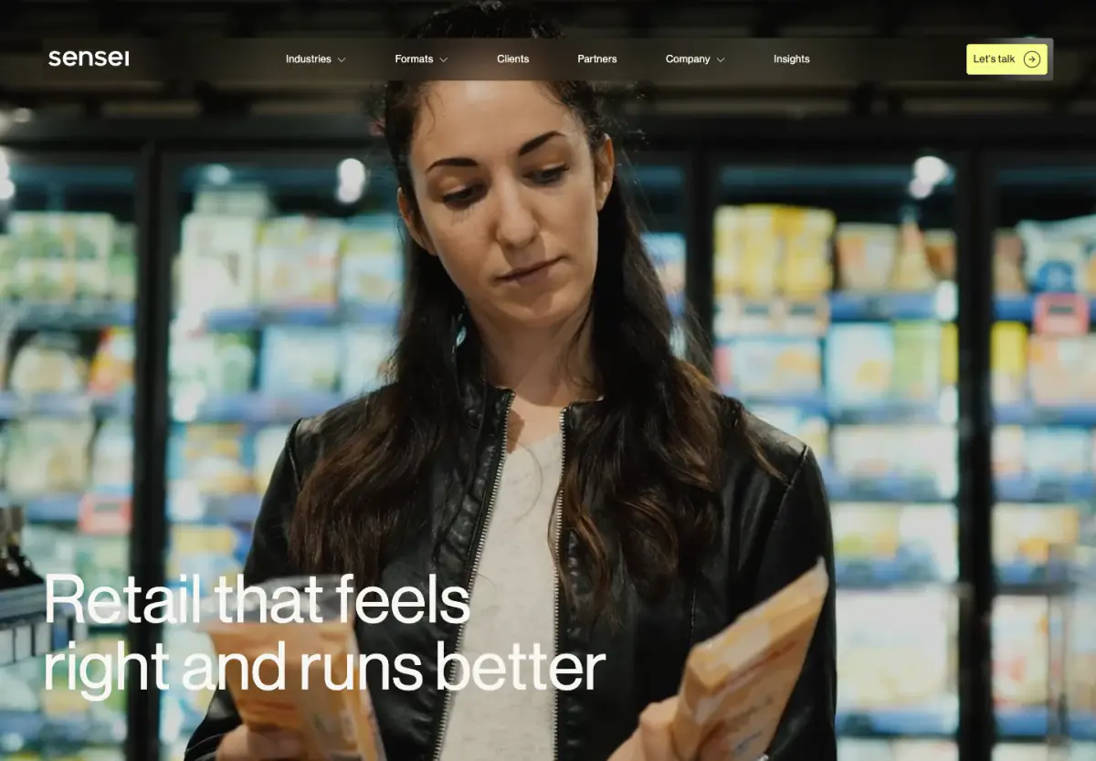 Retail that feels right and runs better hero section from Sensei