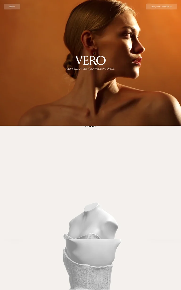 Vero website design reference