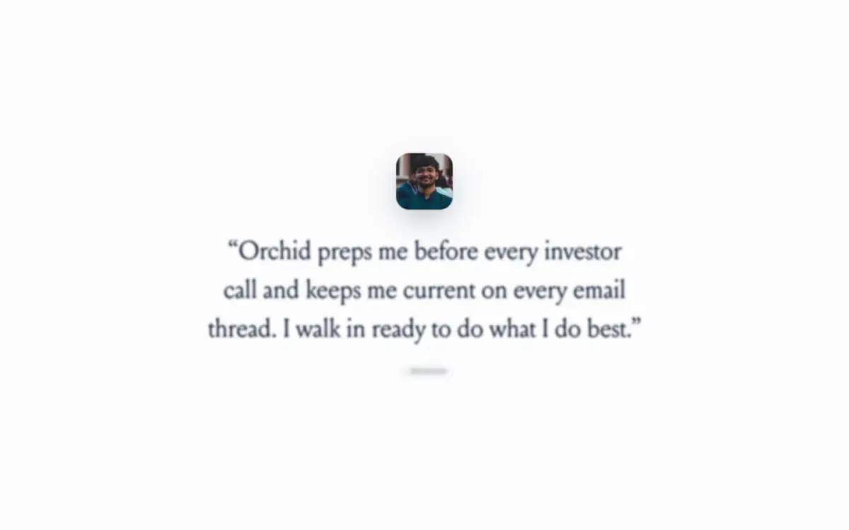 What people say about Orchid testimonials section from Orchid