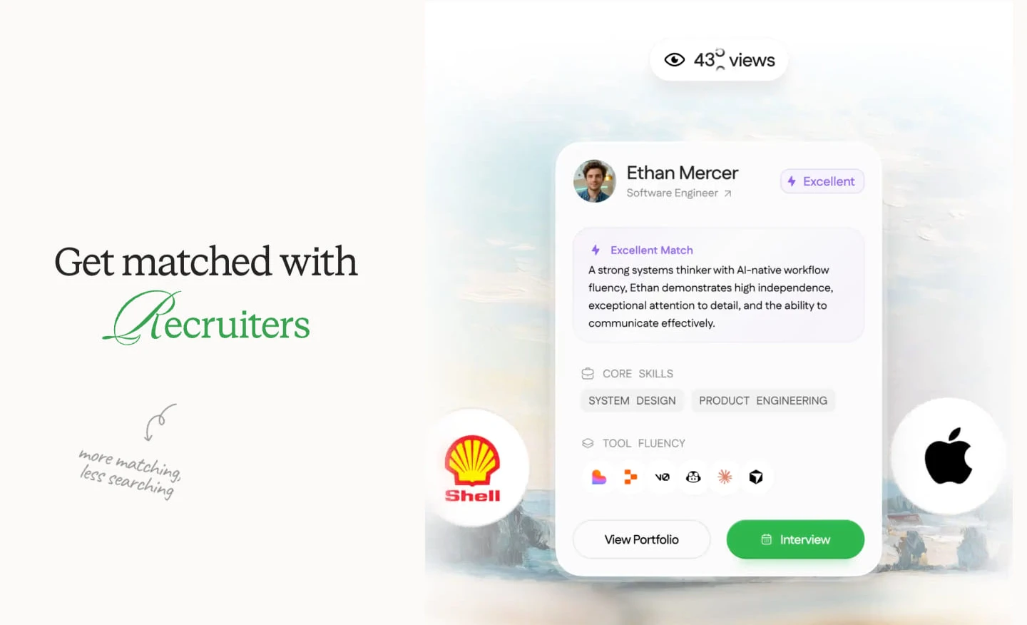 Get Matched with Recruiters Testimonials section from Zero