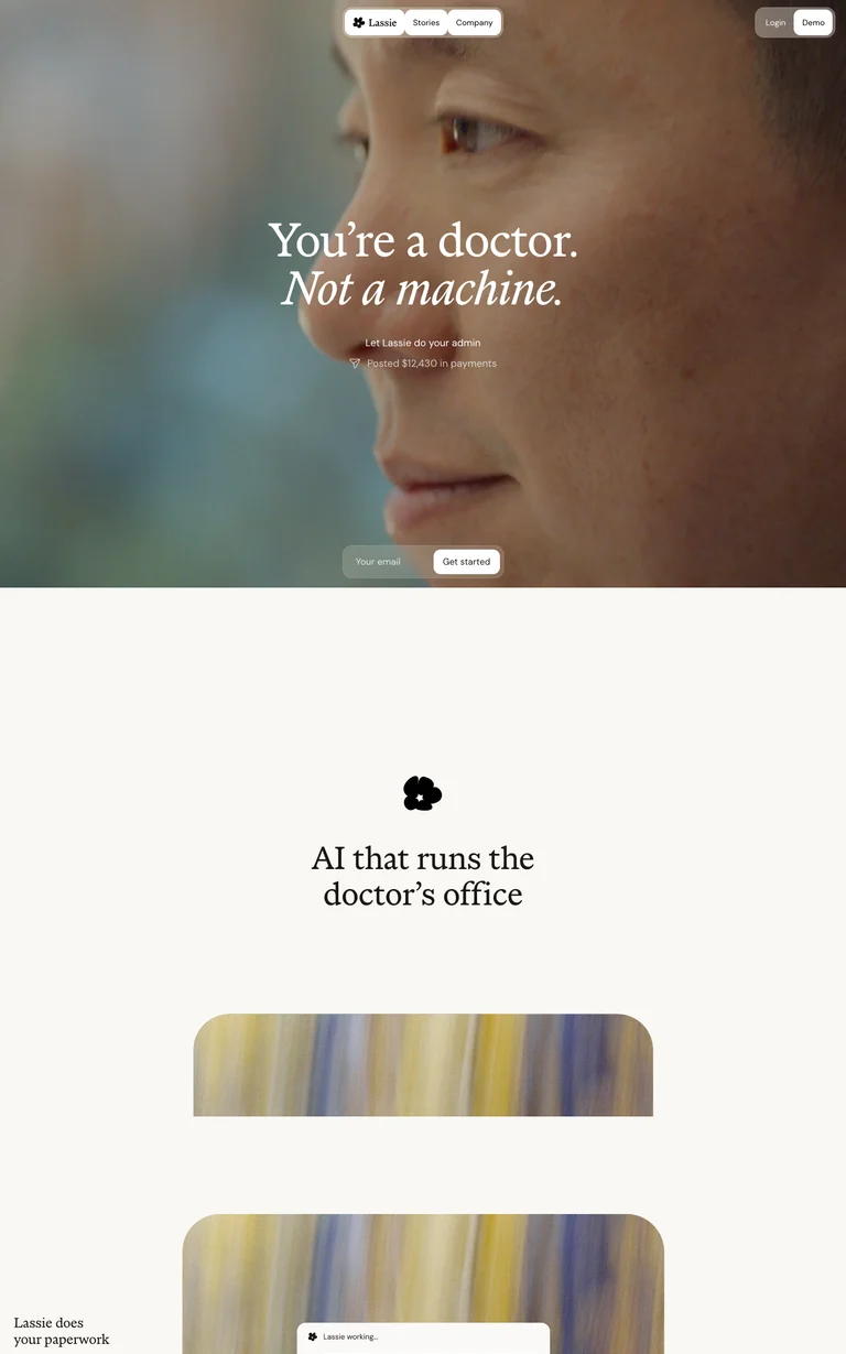 Lassie website design reference