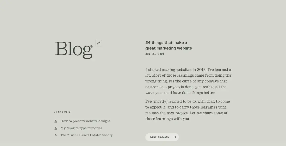 Blog features section from Jose Ocando