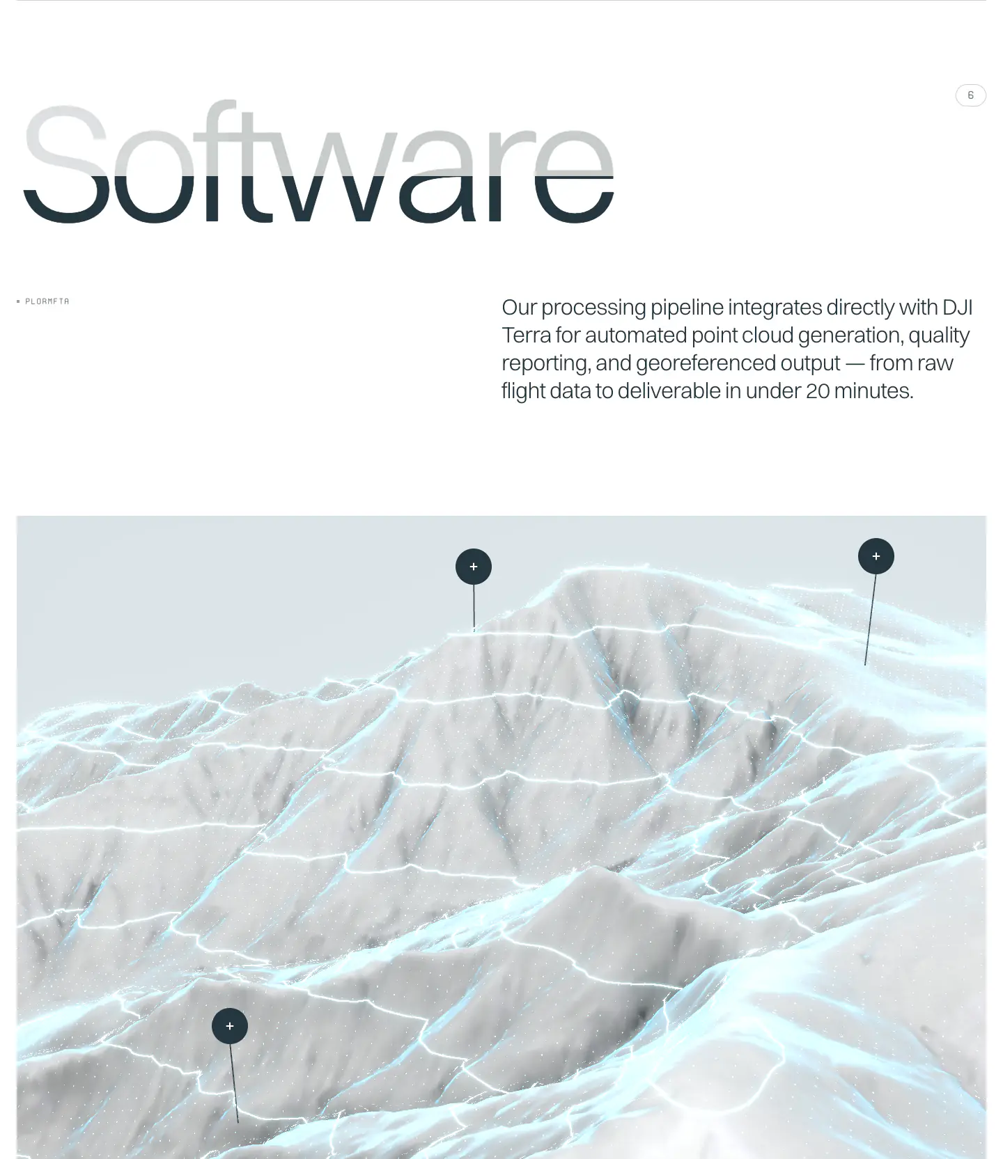 Software Software features section from Lidar Drone Scanning