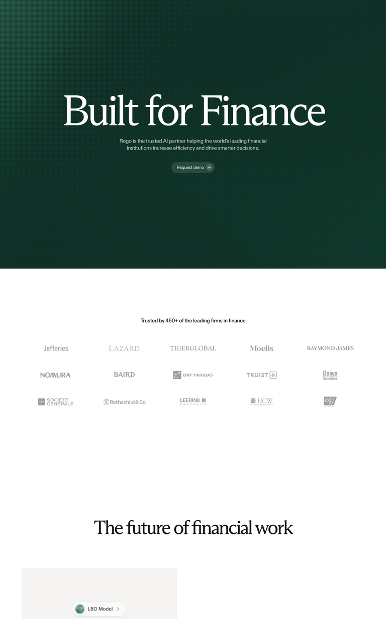 Rogo website design reference