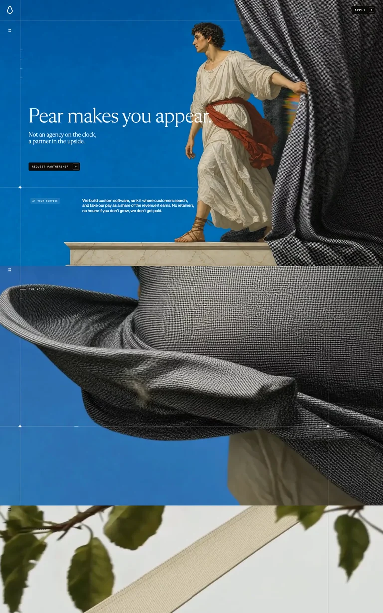 Pear website design reference