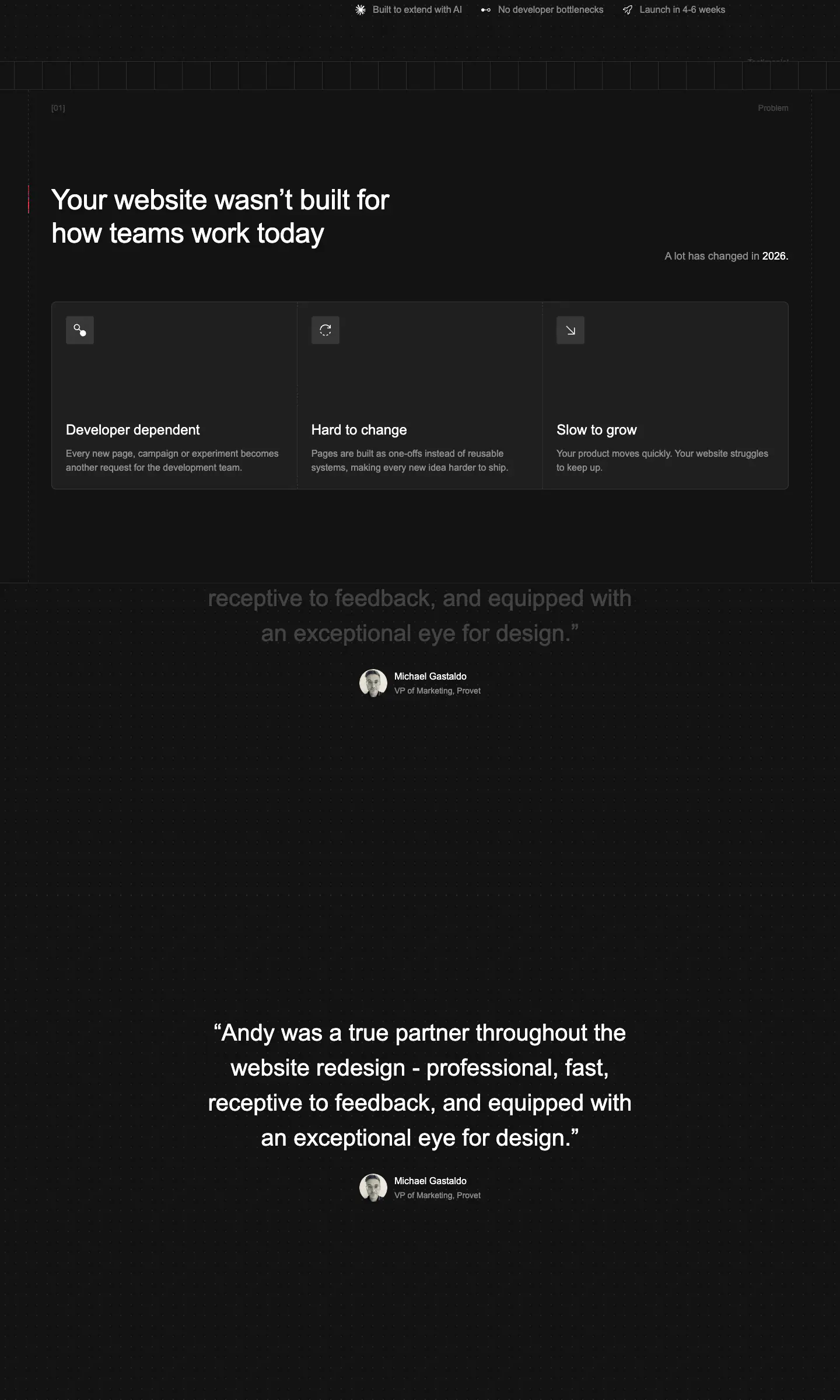 “Andy was a true partner throughout the website redesign - professional,… features section from Twohands