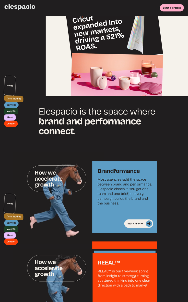 Elespacio website design reference