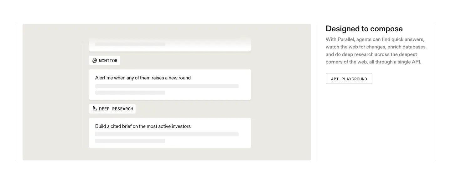 Designed to compose Features section from Parallel