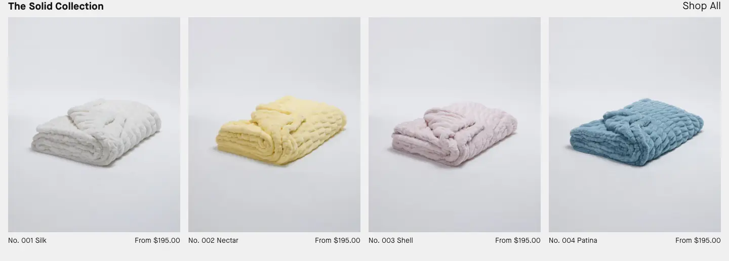 The Solid Collection features section from CO'CŌŌN
