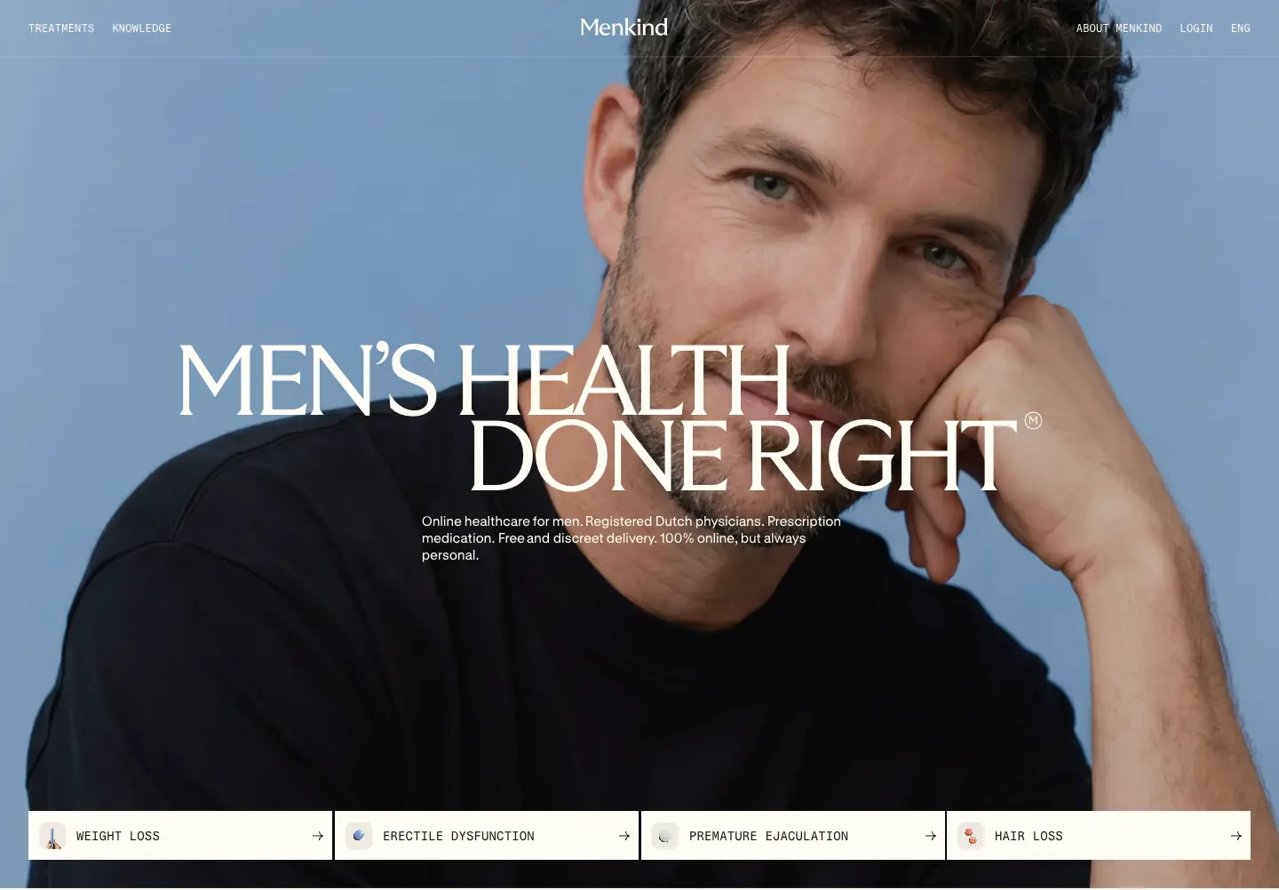 Men’s Health Done Right hero section from Menkind
