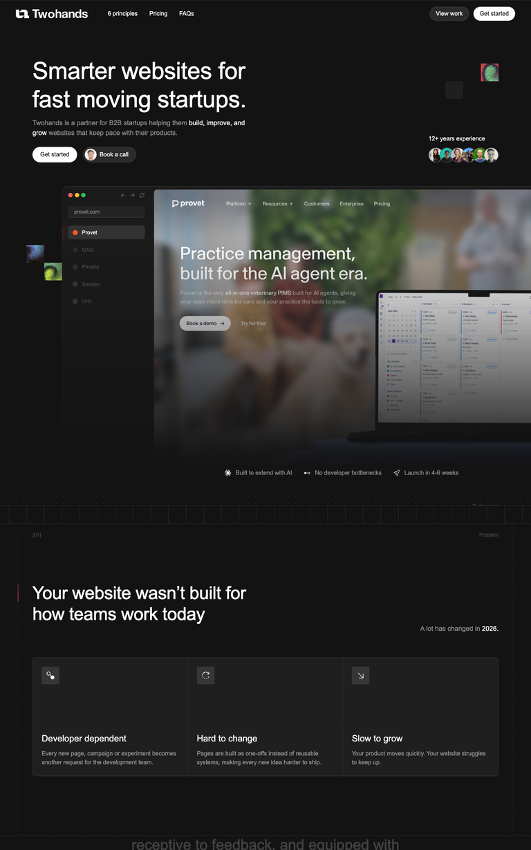Twohands website design reference