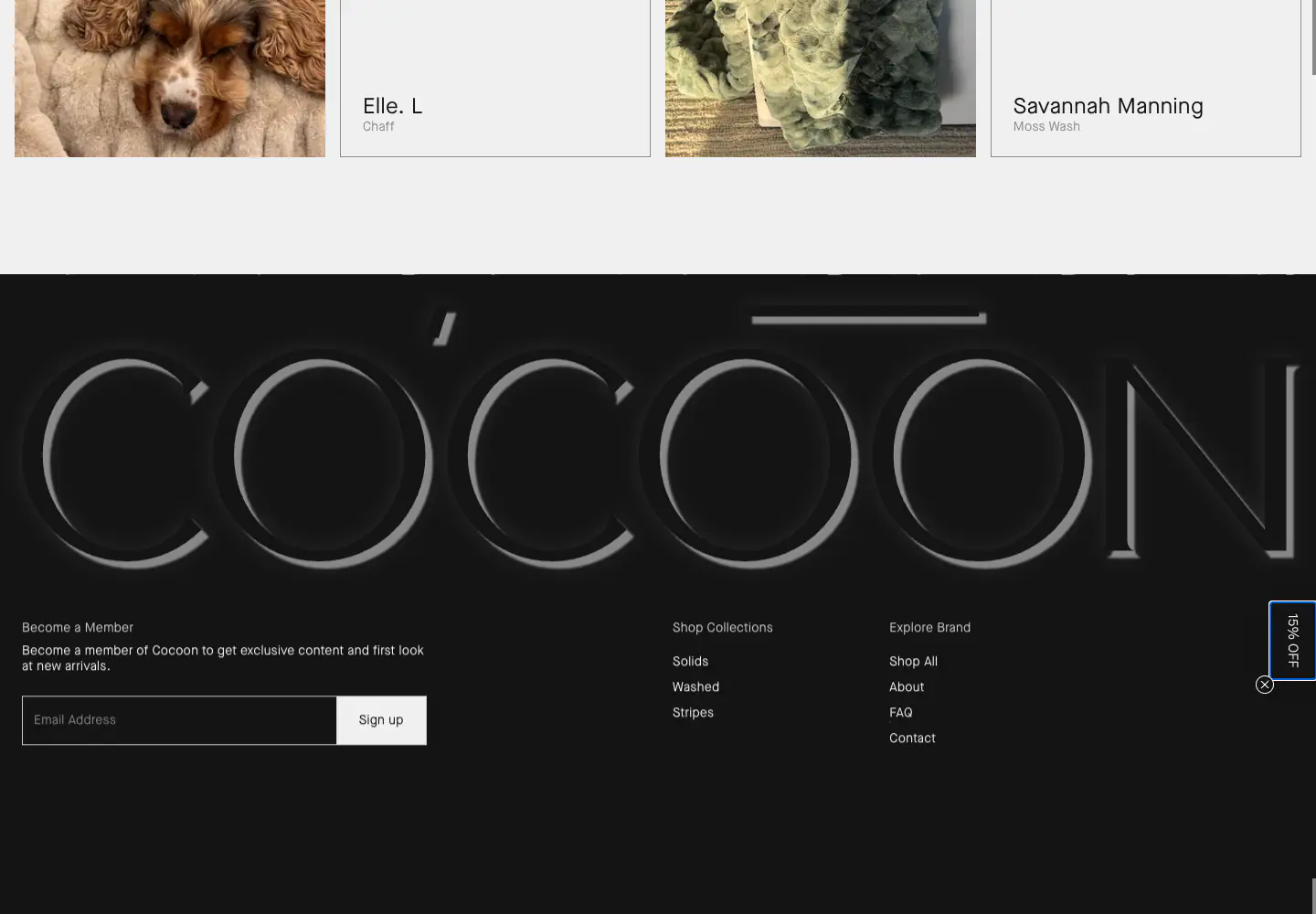 CO'CŌŌN Footer footer section from CO'CŌŌN