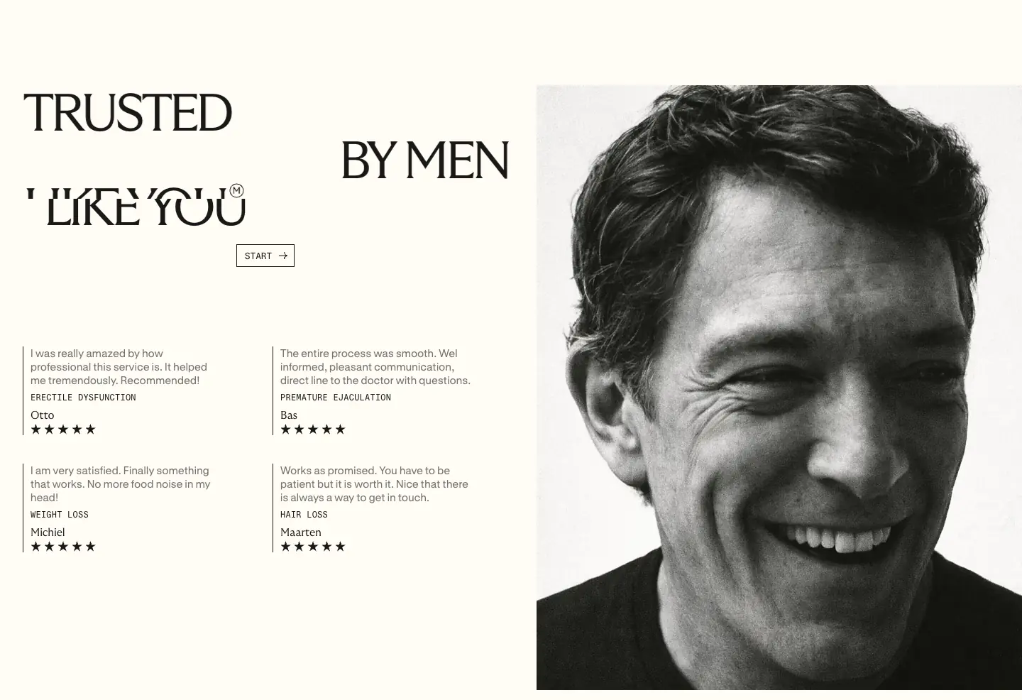 TRUSTED features section from Menkind