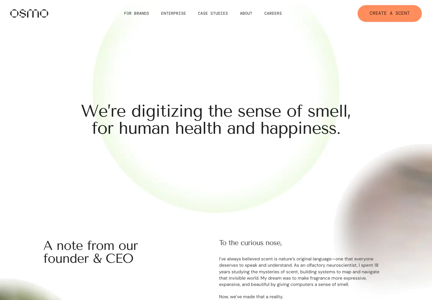 The leadership behind Osmo Hero section from Osmo