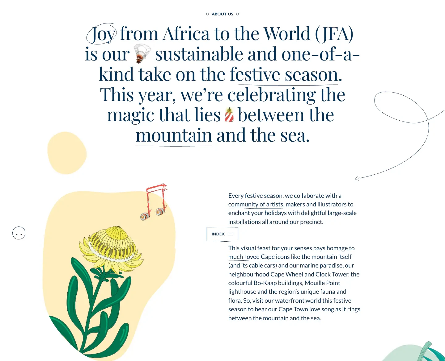 Joy from Africa Festive Story editorial section from Jfa Awards