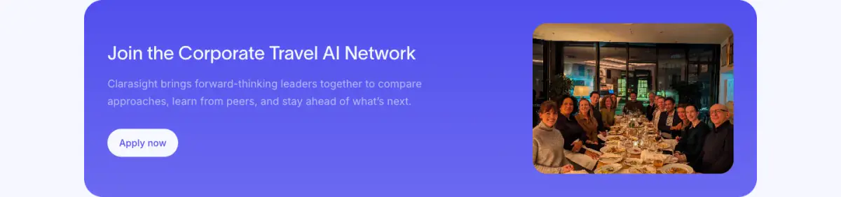 Join the Corporate Travel AI Network features section from Clarasight